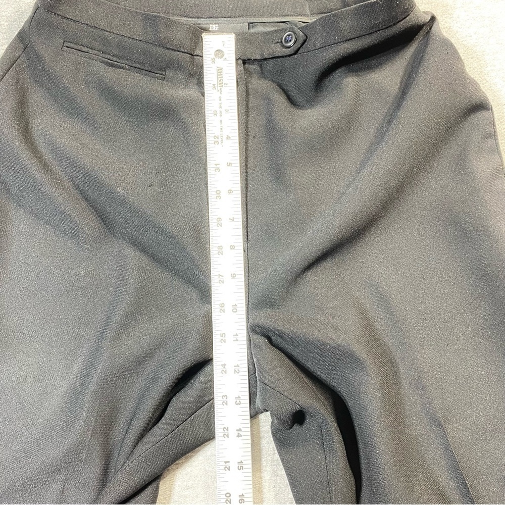 Donna Gray Dress Pants Women Sz 10 Black Straight Leg Hi Rise Business Slacks - Picture 12 of 13